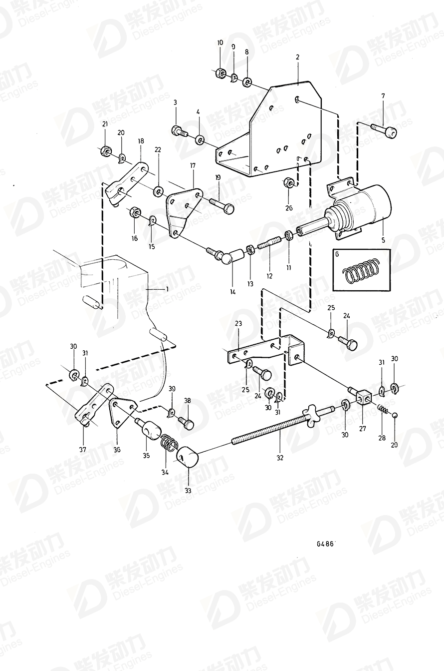 VOLVO Intermediate lever 847189 Drawing